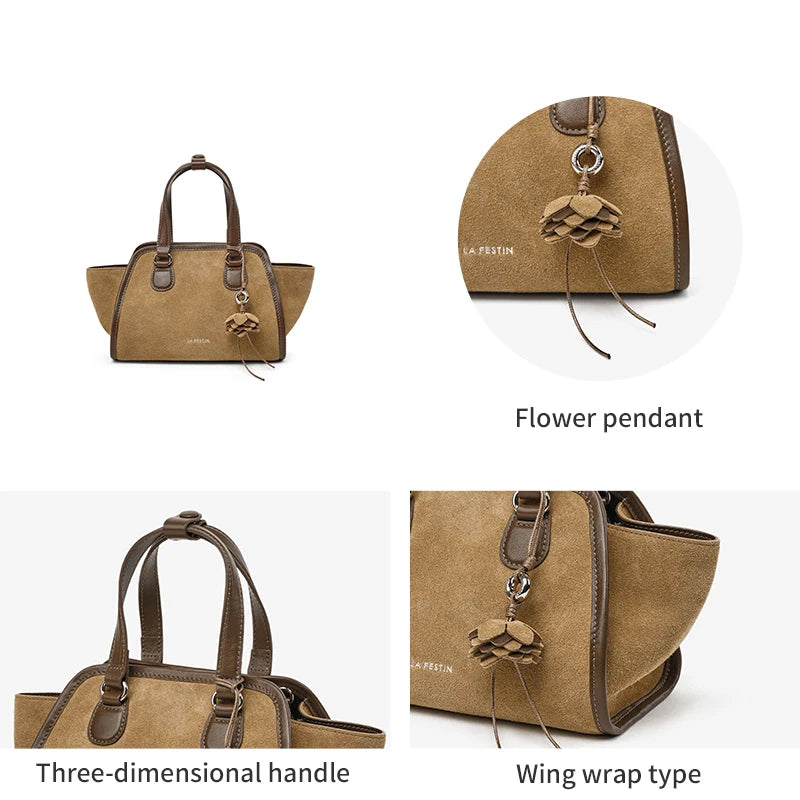 LA FESTIN Leather Dumpling Crossbody Bag
