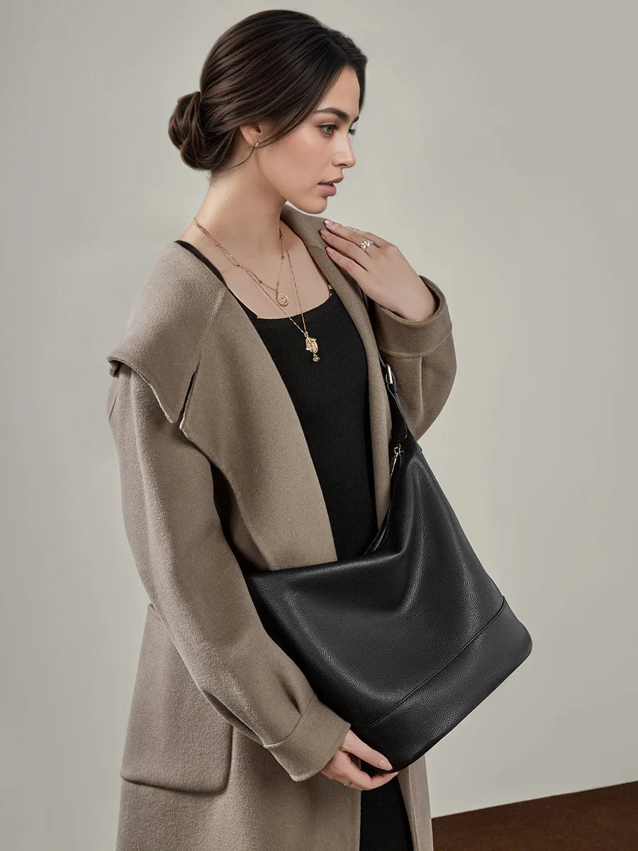 YANATARI Soft Leather Large-Capacity Tote