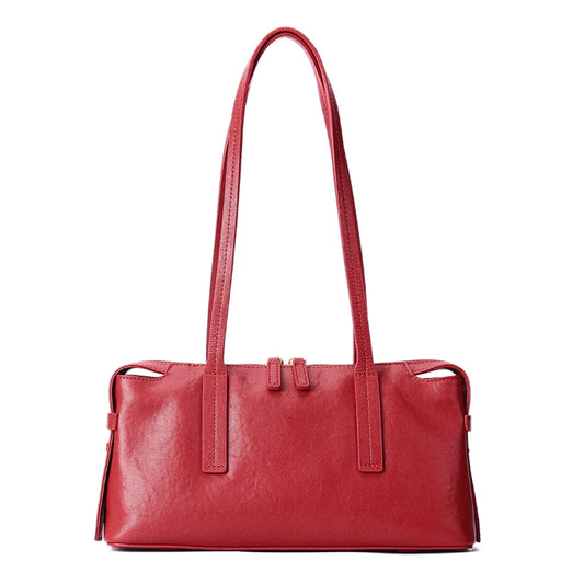 Vintage Slim Leather Shoulder Bag