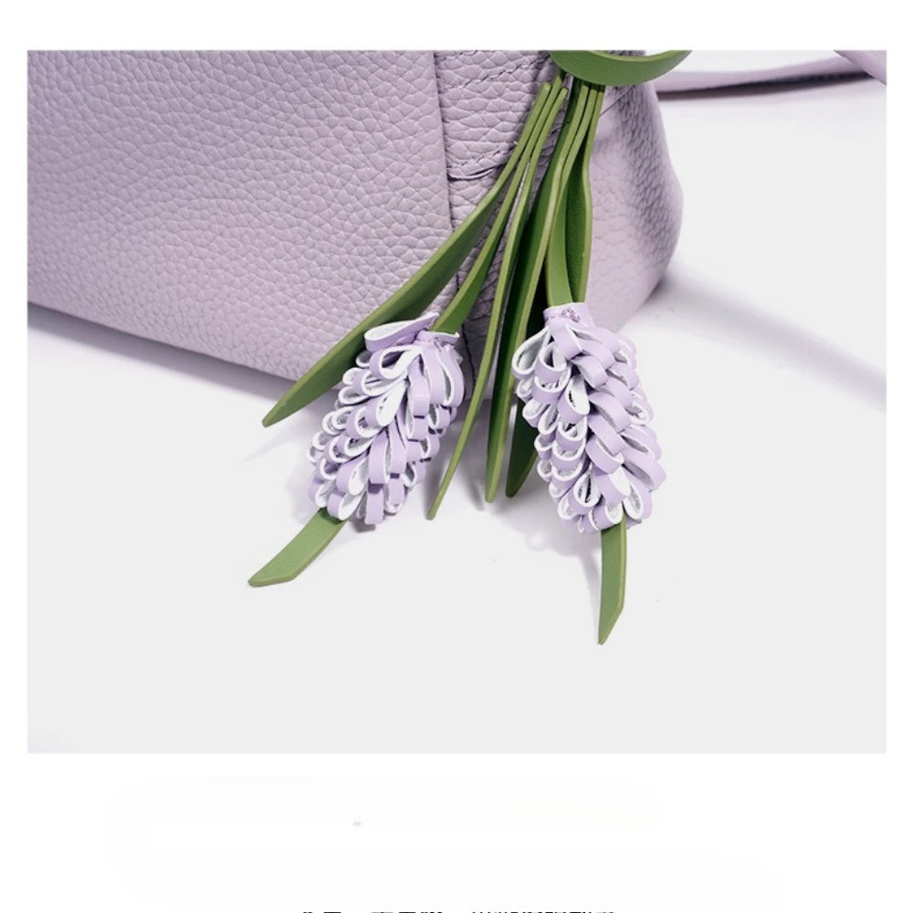 Floral Leather Shoulder Bag