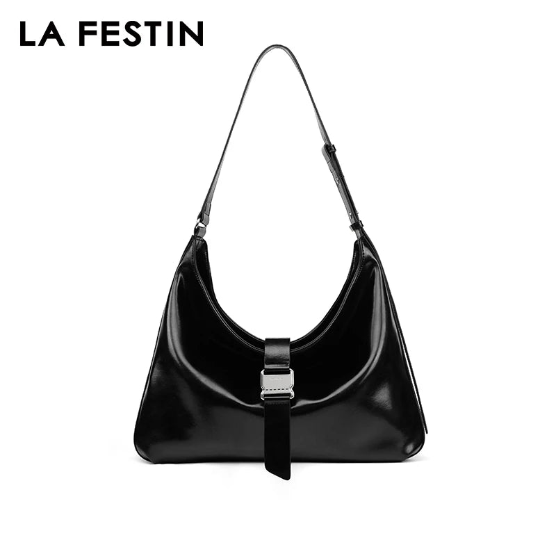 LA FESTIN Large Leather Hobo Bag