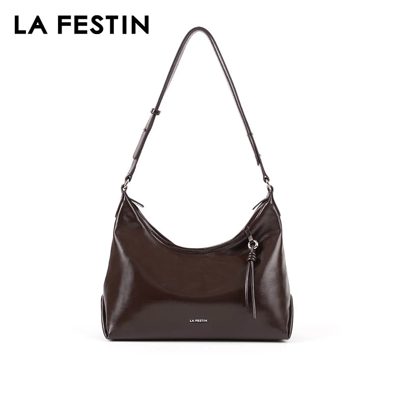 LA FESTIN Large Suede Crossbody Bag