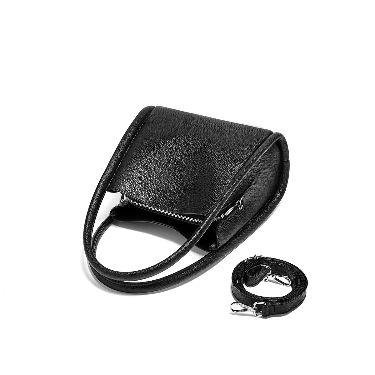 FOXER Women’s Large Leather Bucket Tote Bag
