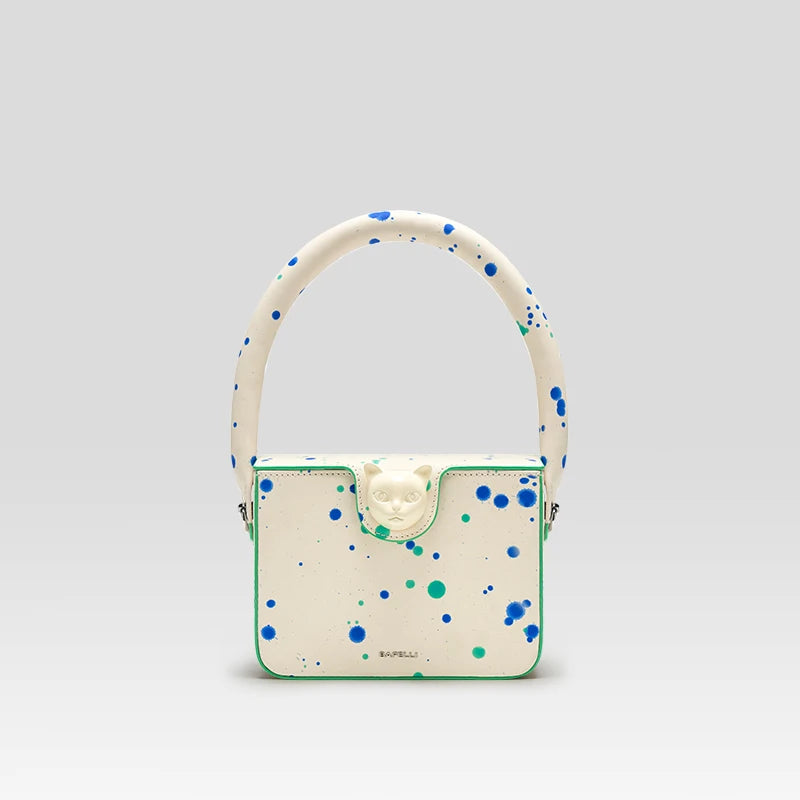 Genuine Leather Boxy Shoulder Bag