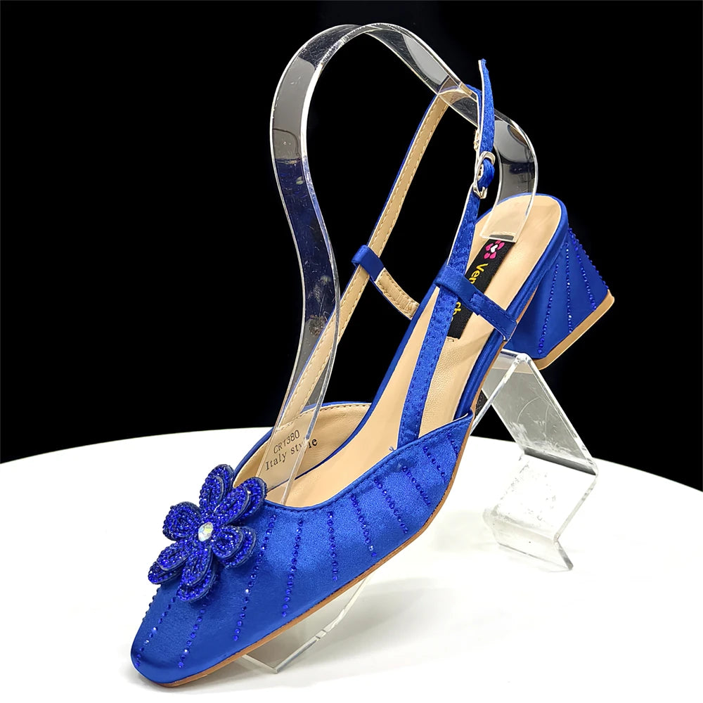 Party Shoes and Bag Heel Decoration Pure Elegant Flower