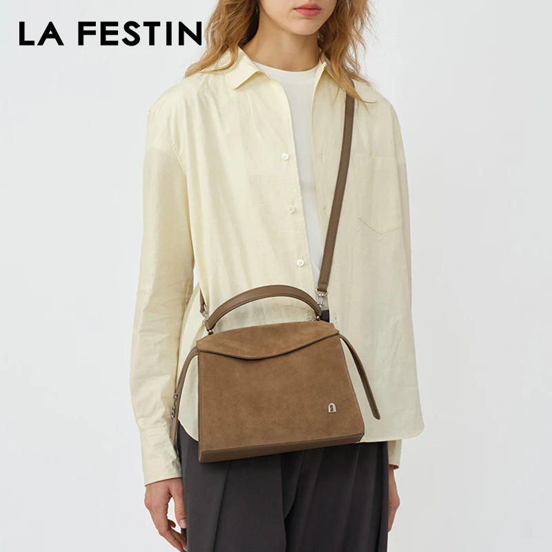LA FESTIN Leather Tote Crossbody Bag