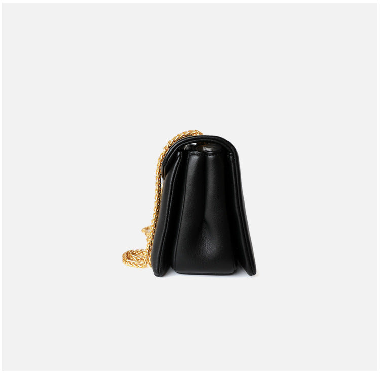 Genuine Leather Square Crossbody Bag