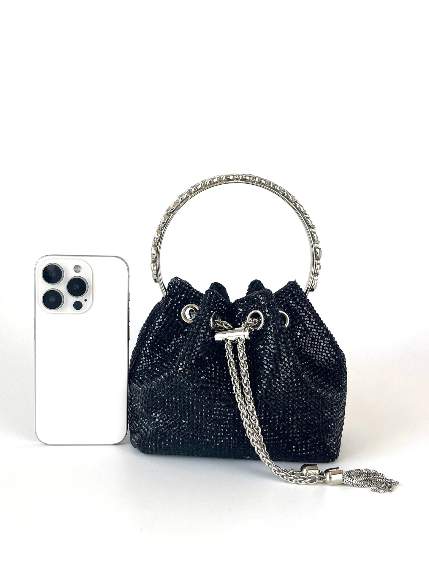 Luxury Rhinestone Evening Clutch Bag with Top Handle
