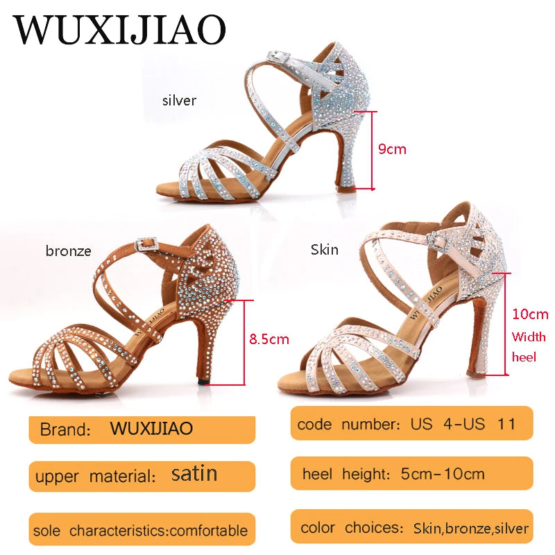 WUXIJIAO Jazz Shoes Latin Dance Shoes Female Latin Salsa