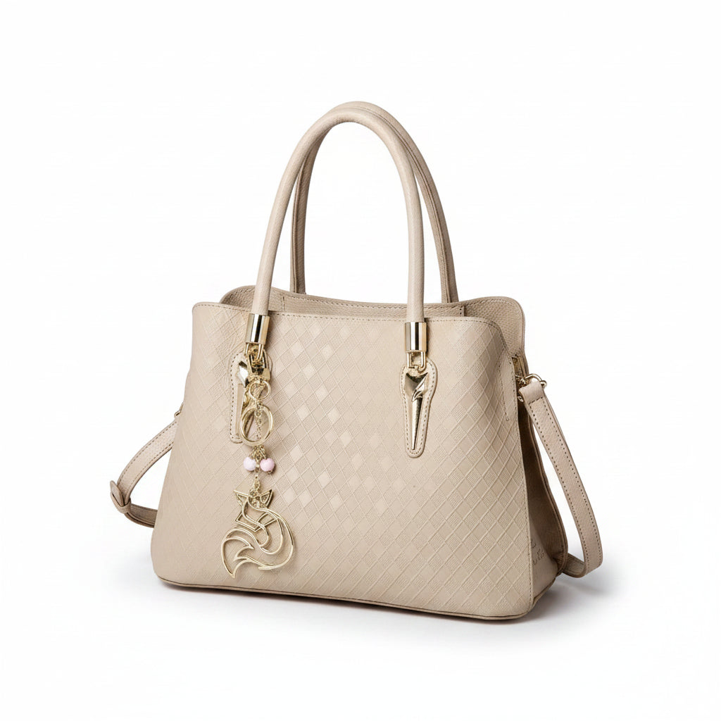 FOXER Women’s Plaid Leather Shoulder Bag