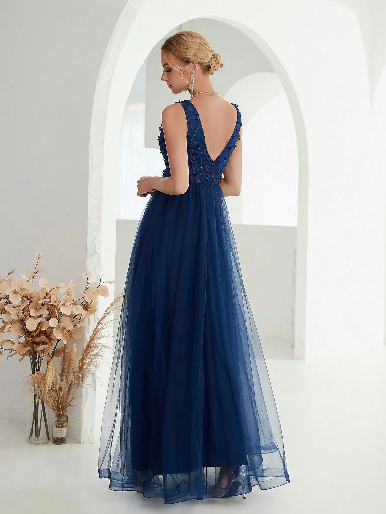 3D Sequin Embroidered Mermaid Dress