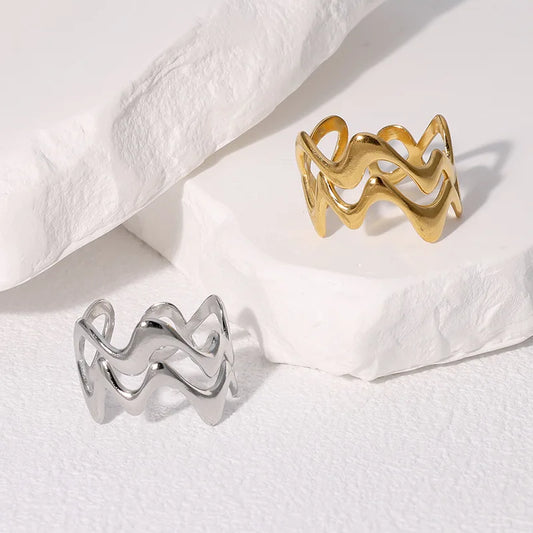 Wave Open Ring