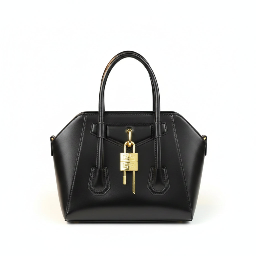 Classic Leather Crossbody Tote Bag
