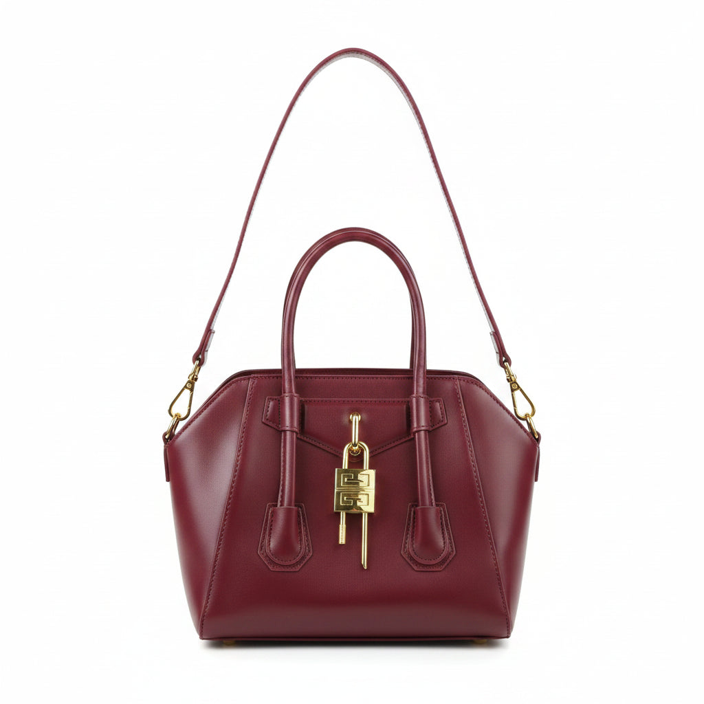 Classic Leather Crossbody Tote Bag