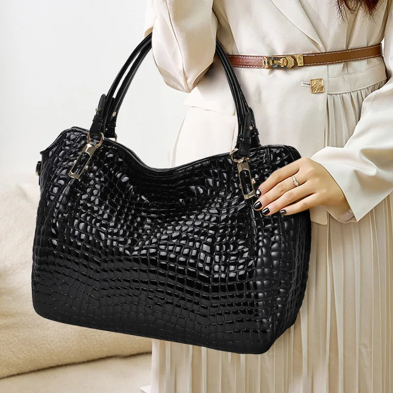 Crocodile Pattern Large Capacity Tote Bag