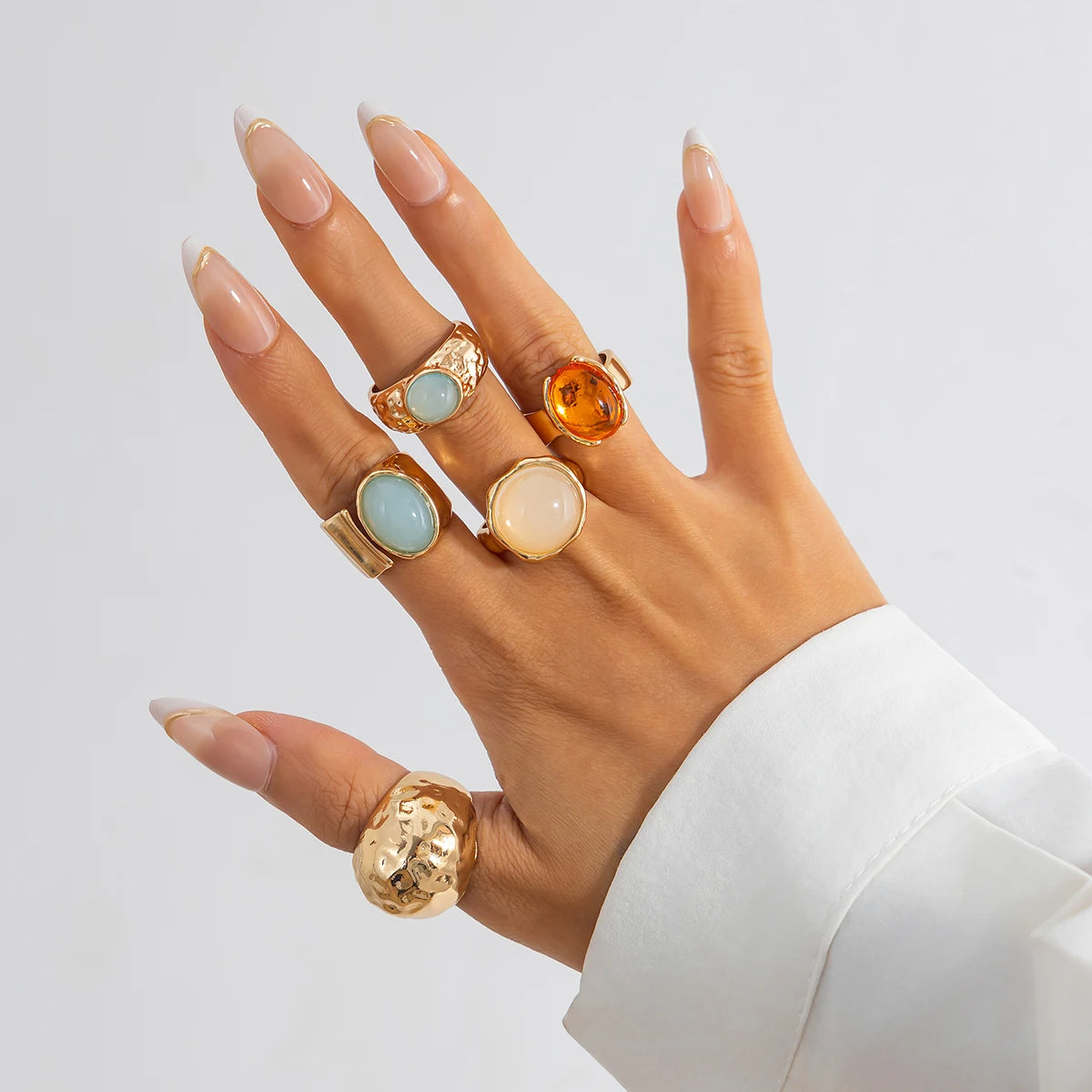 Boho Gold Ring Set