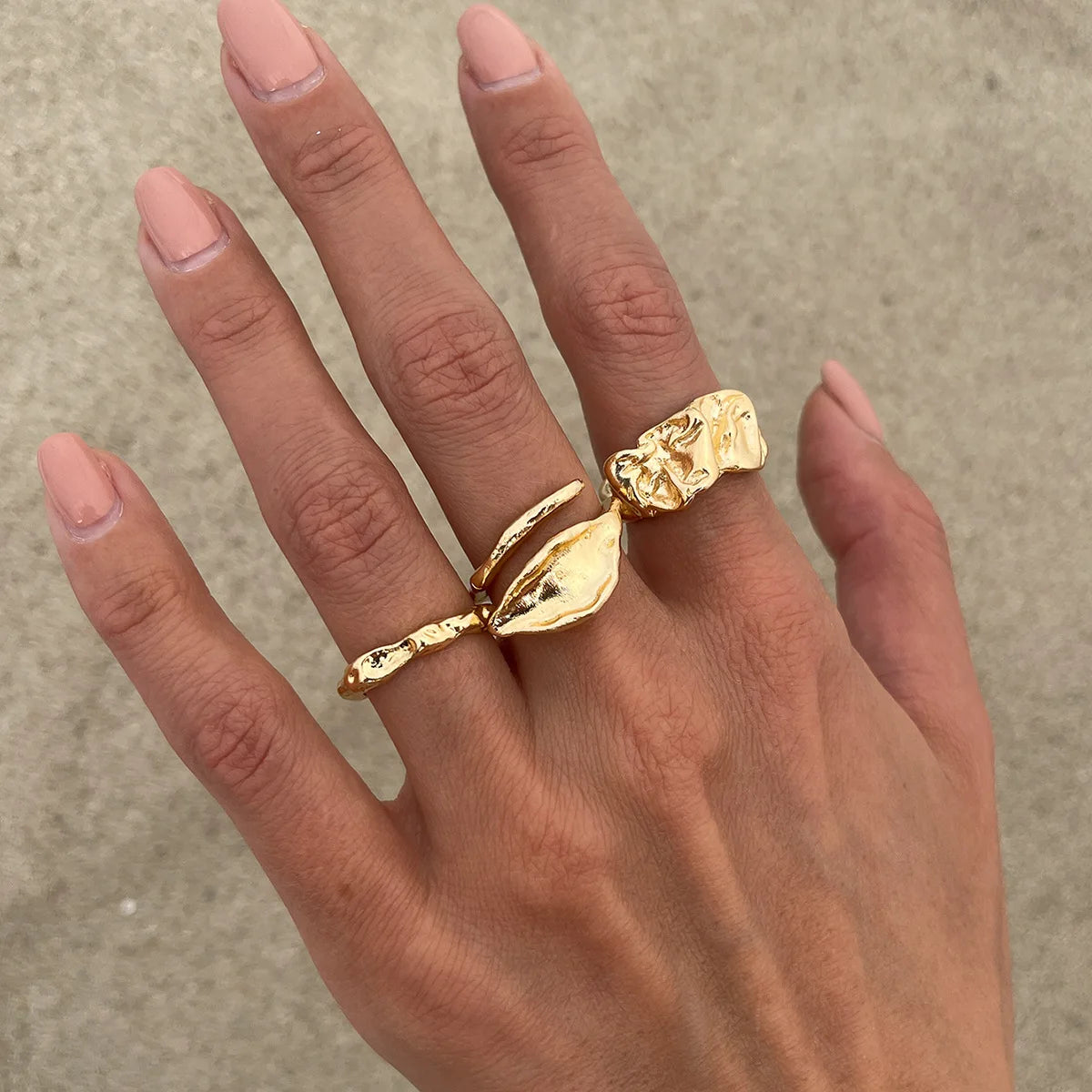 Sun & Starfish Ring Set