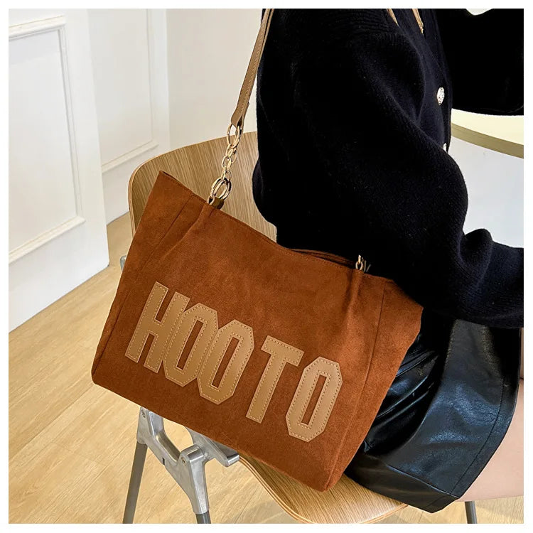 Solid Color Shoulder Bag