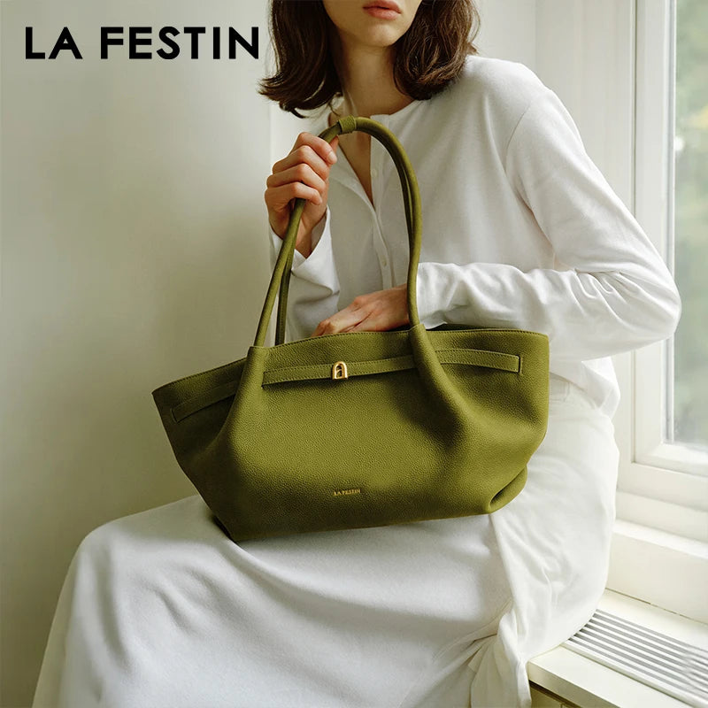 LA FESTIN Leather Shoulder Tote Bag 2026