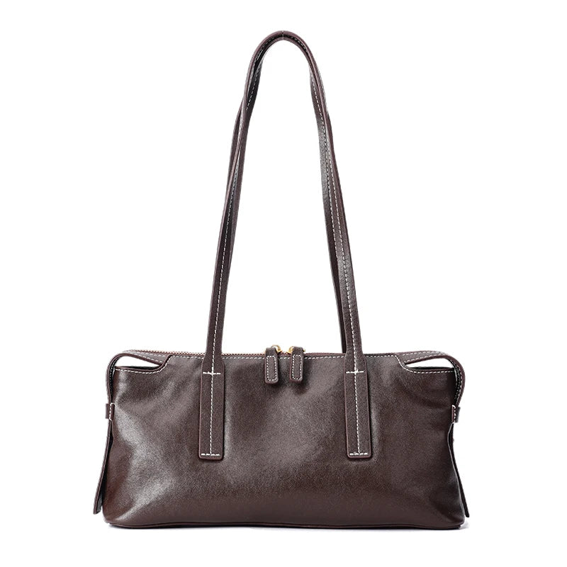 Vintage Slim Leather Shoulder Bag