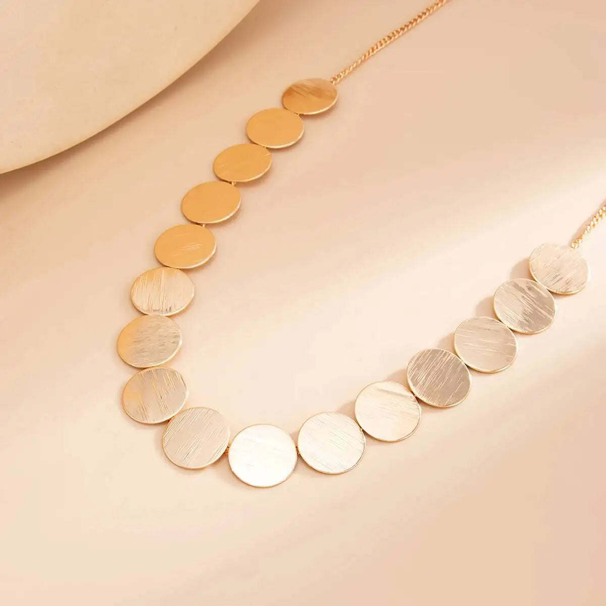 Elegant Metal Sequin Choker