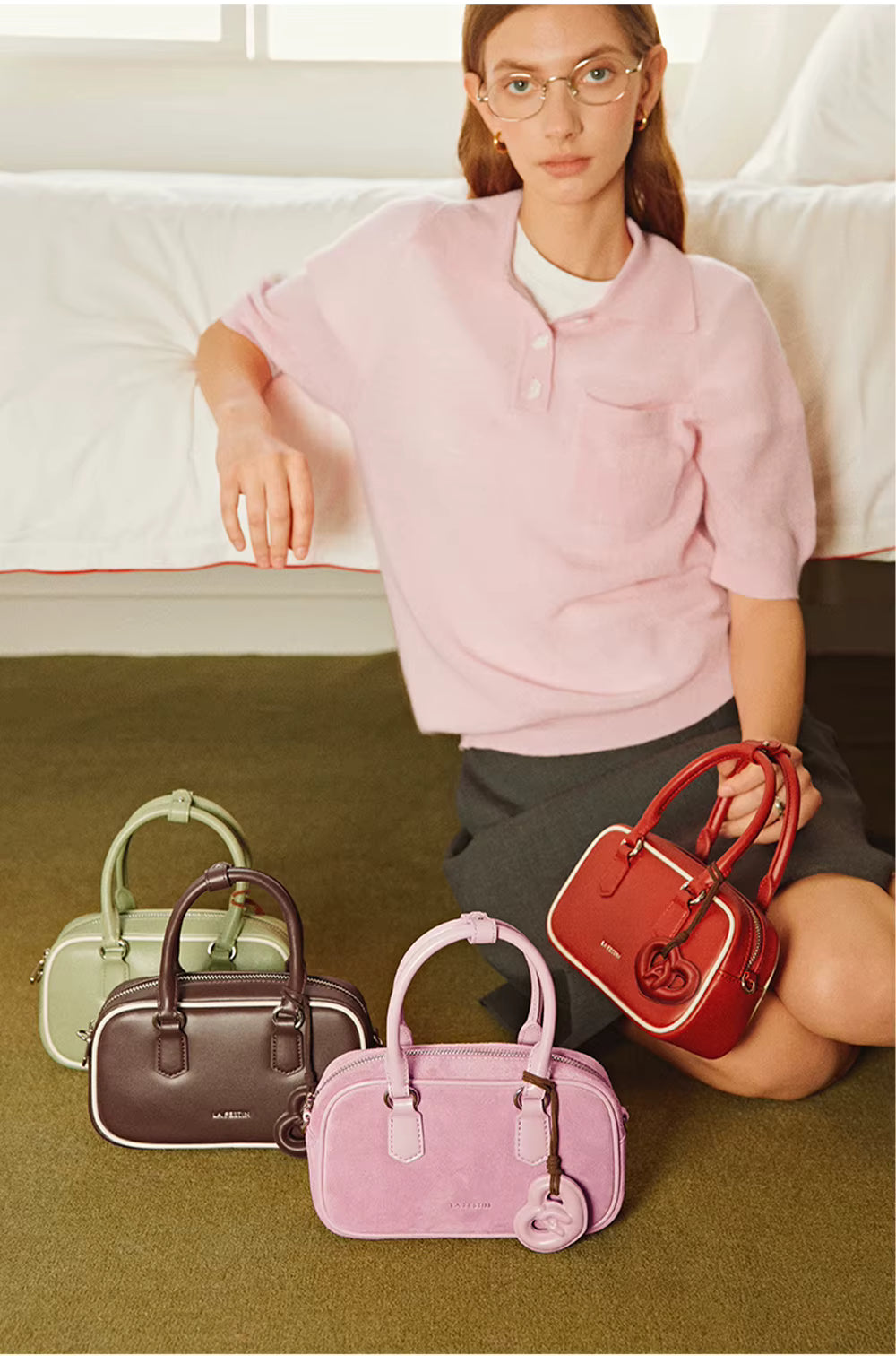 LA FESTIN Leather Crossbody Handbag