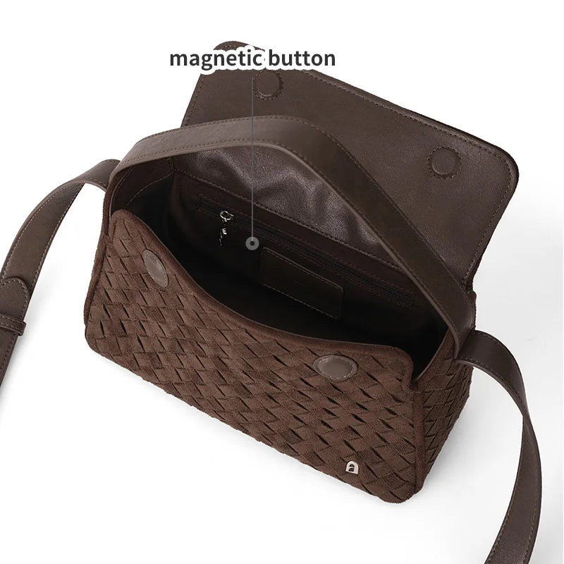 LA FESTIN Classic Leather Crossbody Bag