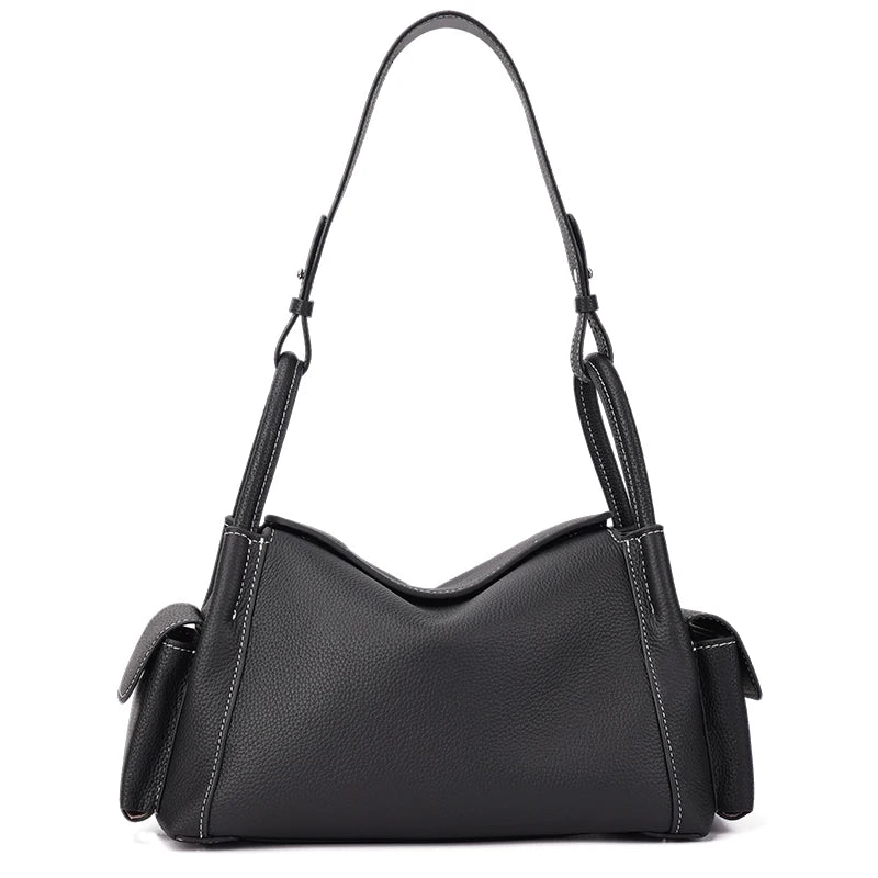 Minimalist Leather Hobo Bag