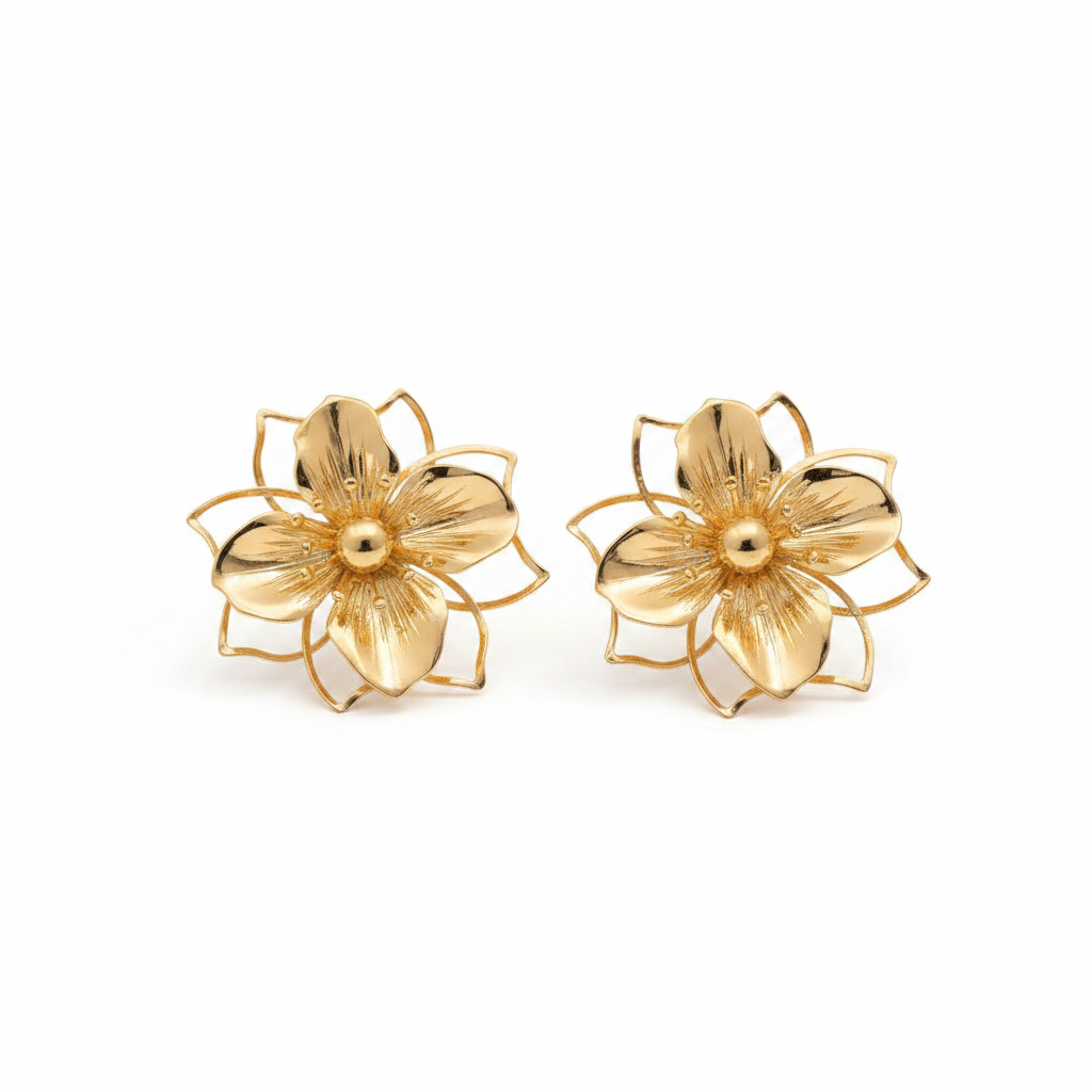 Women's Earrings: Women's Hollow Flower Earrings, Sweet and Romantic, Suitable for Daily Wear and Vacation Wear