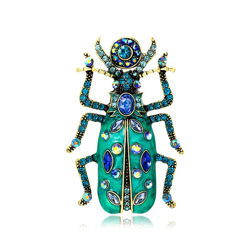 SKEDS New Arrival 2023 Women Men Exquisite Enamel Beetle Pins Brooches Fashion Unisex Suit Clothing Insect Badges Brooch Pin