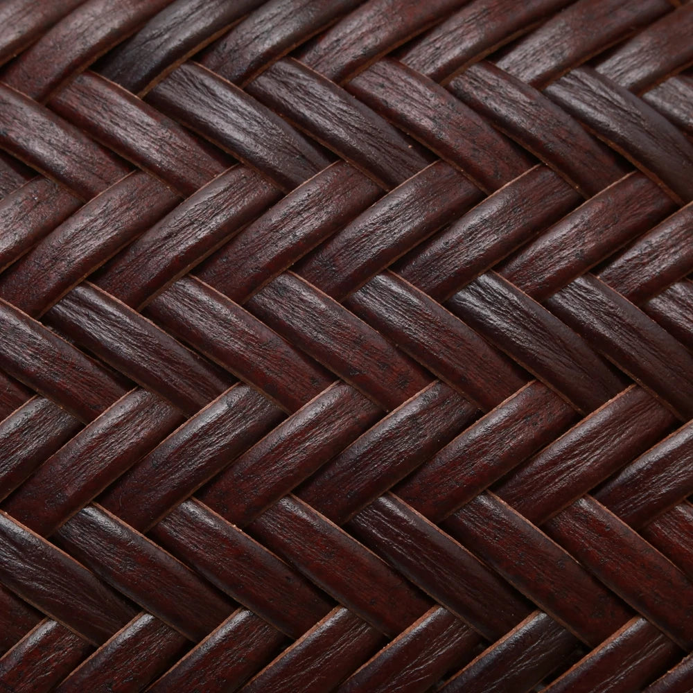 Genuine Leather Woven Tote Bag