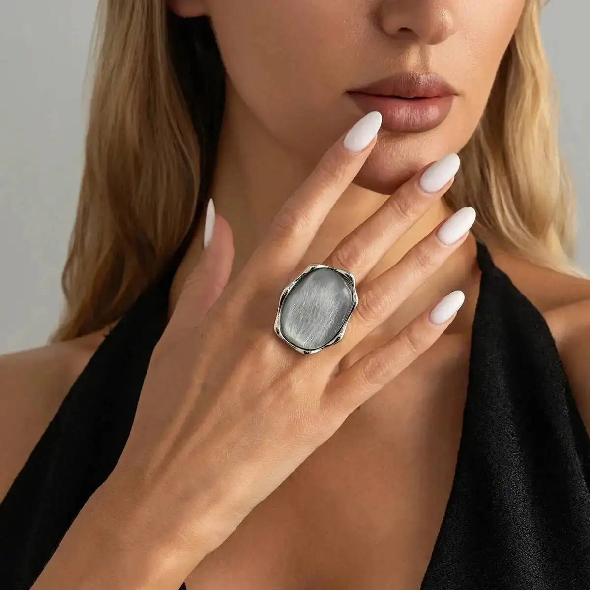 Blue Ripple Ring