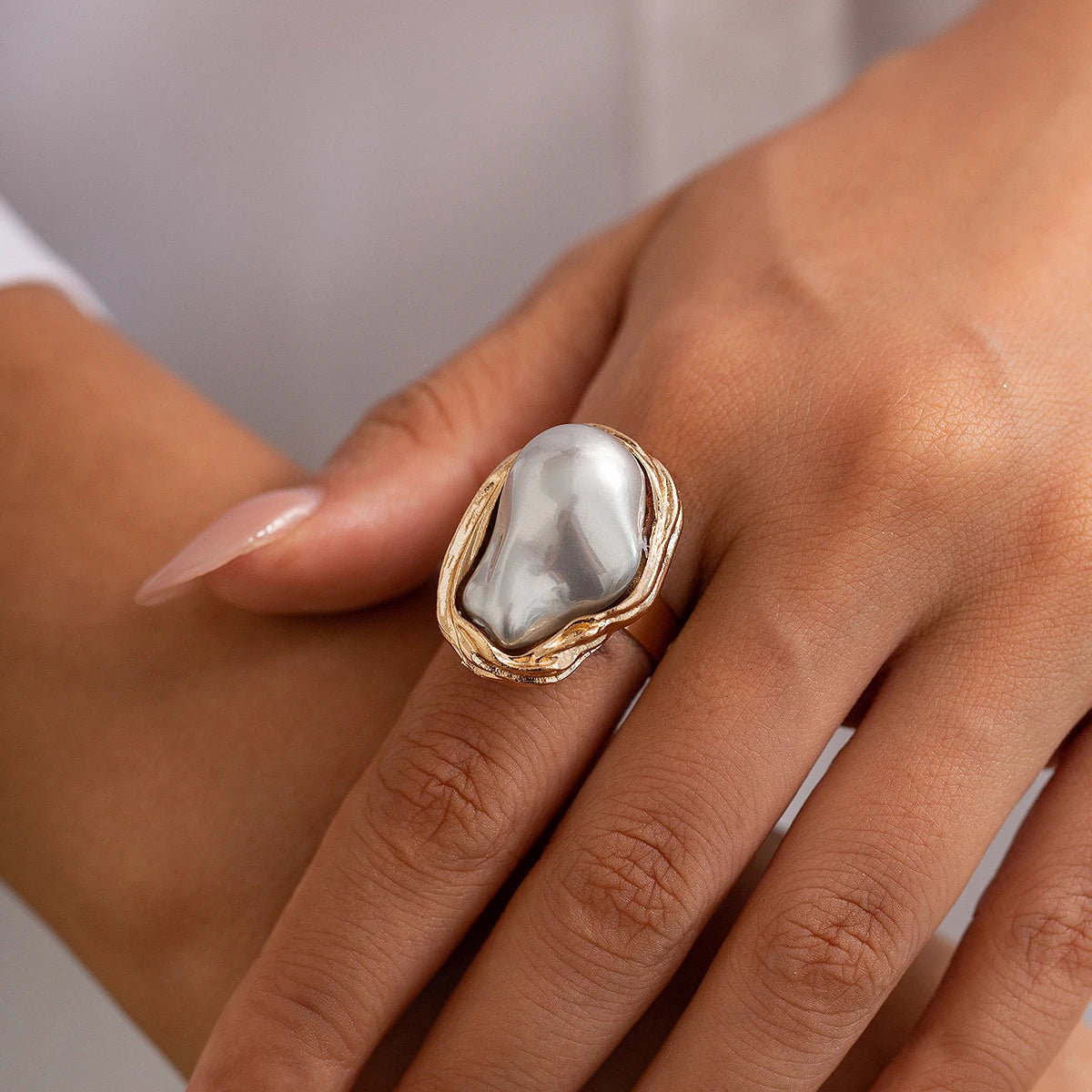 Baroque Pearl Ring
