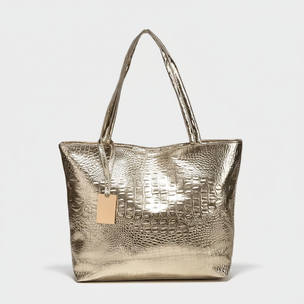 Crocodile Print PU Leather Tote Bag