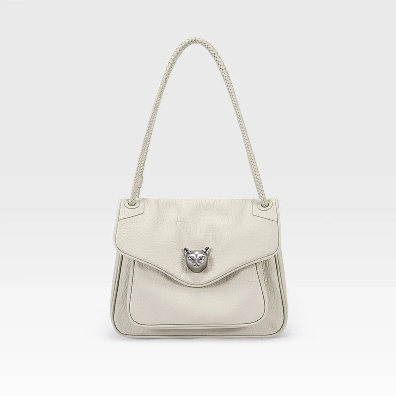 Soft Leather Chain Tote Bag