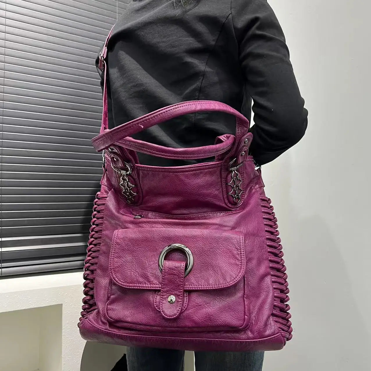 Y2K Motorcycle Shoulder Handbag