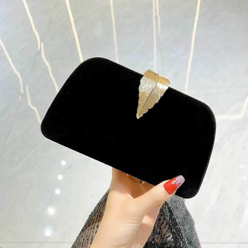 Luxury Velvet Chain Crossbody Evening Handbag