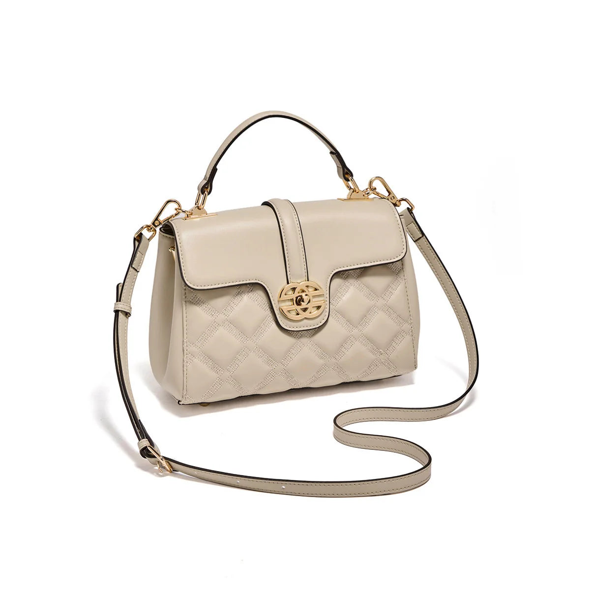 FOXER Quilted Genuine Leather Crossbody Bag