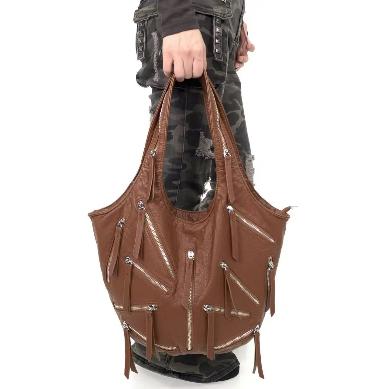 Y2K Vintage Multi-Pocket Shoulder Bag