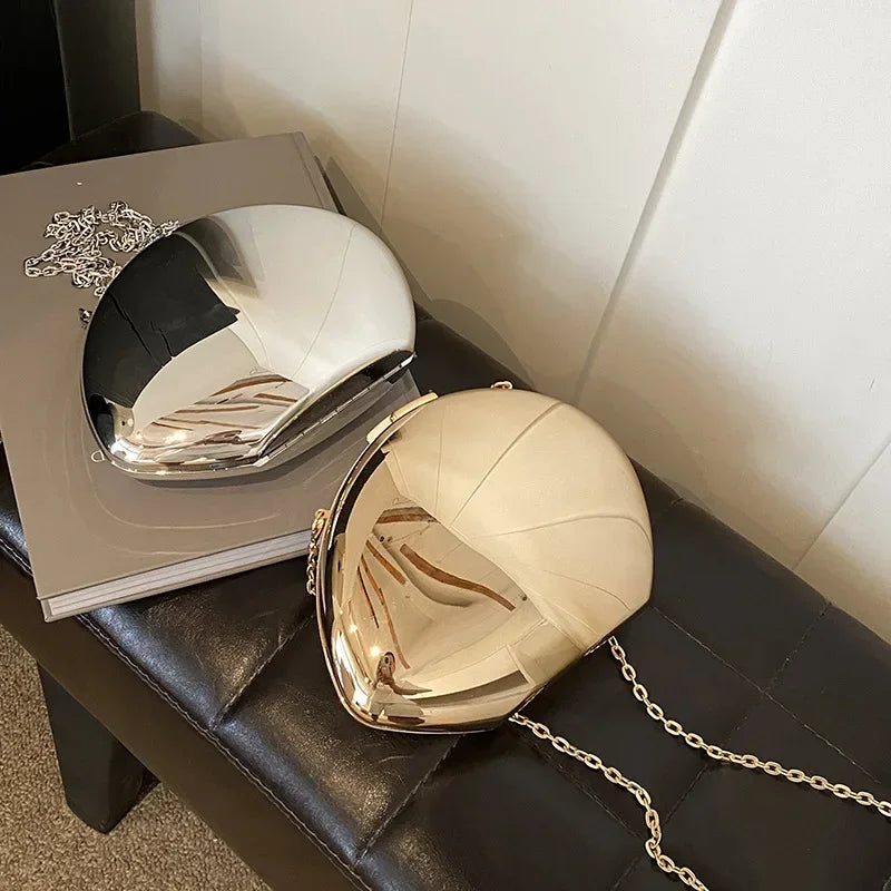 Acrylic Shell Evening Clutch Bag