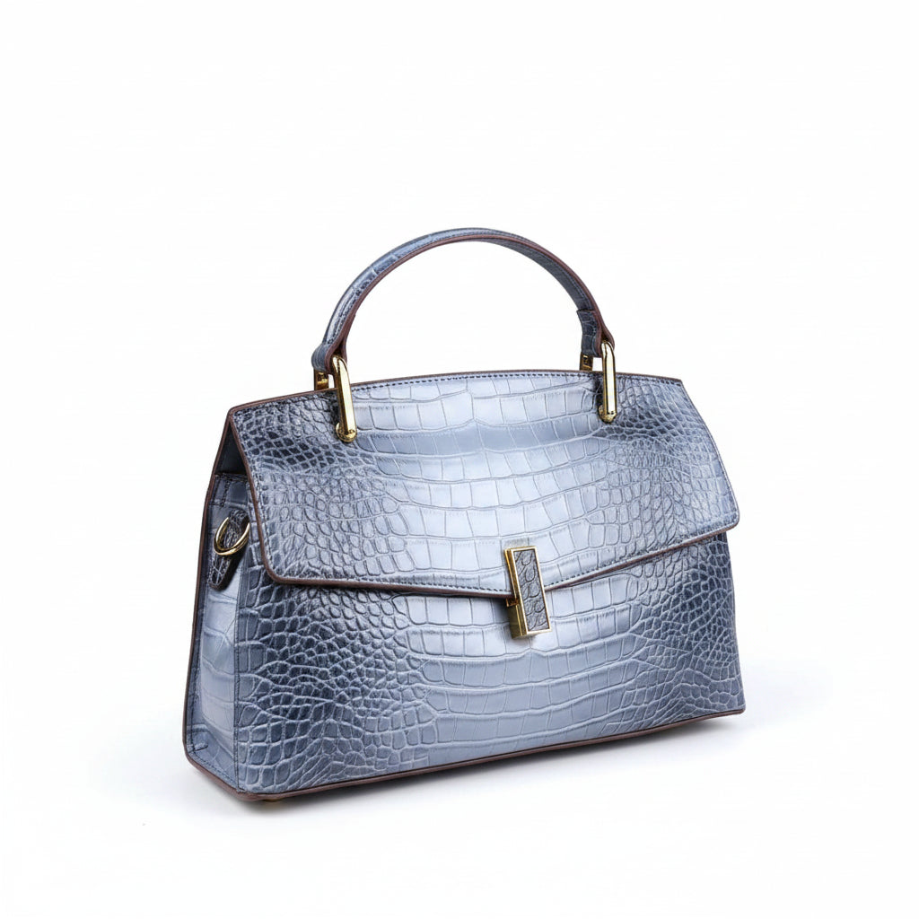 Large Crocodile Pattern Handbag