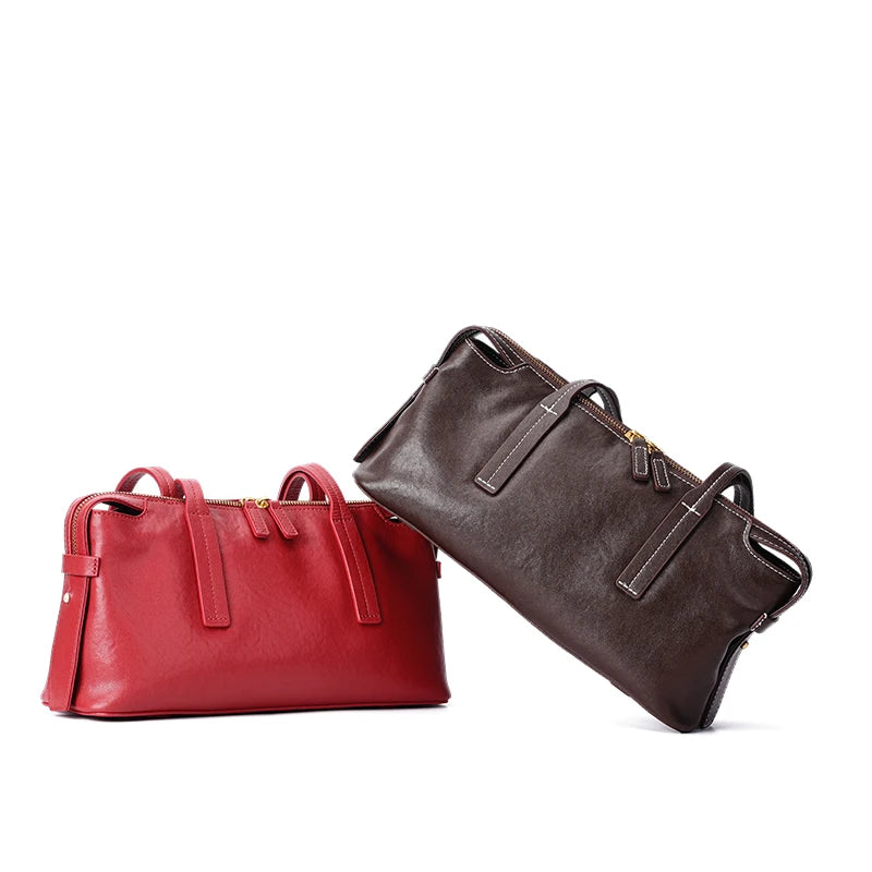 Vintage Slim Leather Shoulder Bag