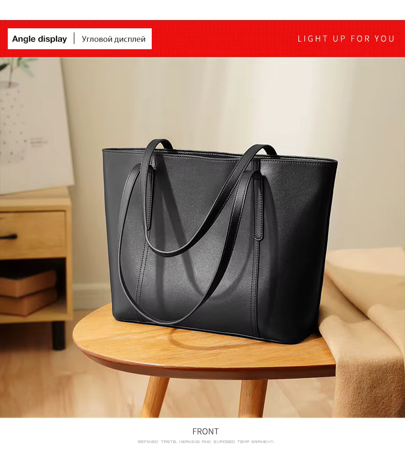 FOXER Large Leather Tote Bag