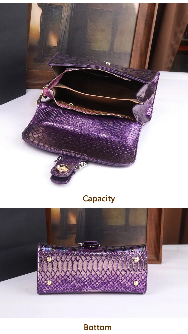 Stone-patterned handbag