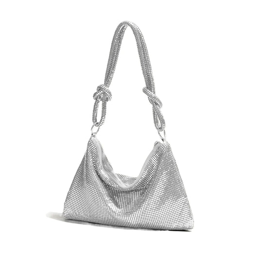 Sequin Handle Evening Clutch Bag