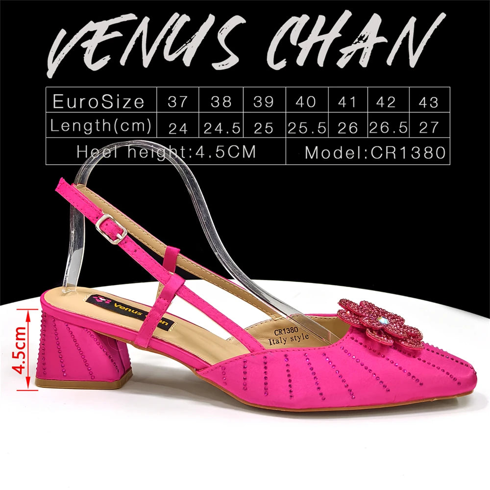 Party Shoes and Bag Heel Decoration Pure Elegant Flower