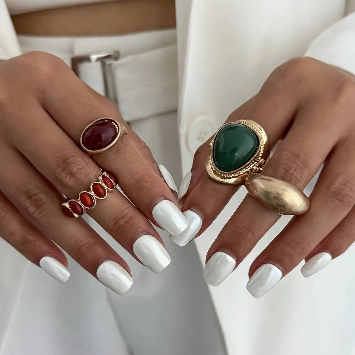 Colorful Acrylic Ring Set