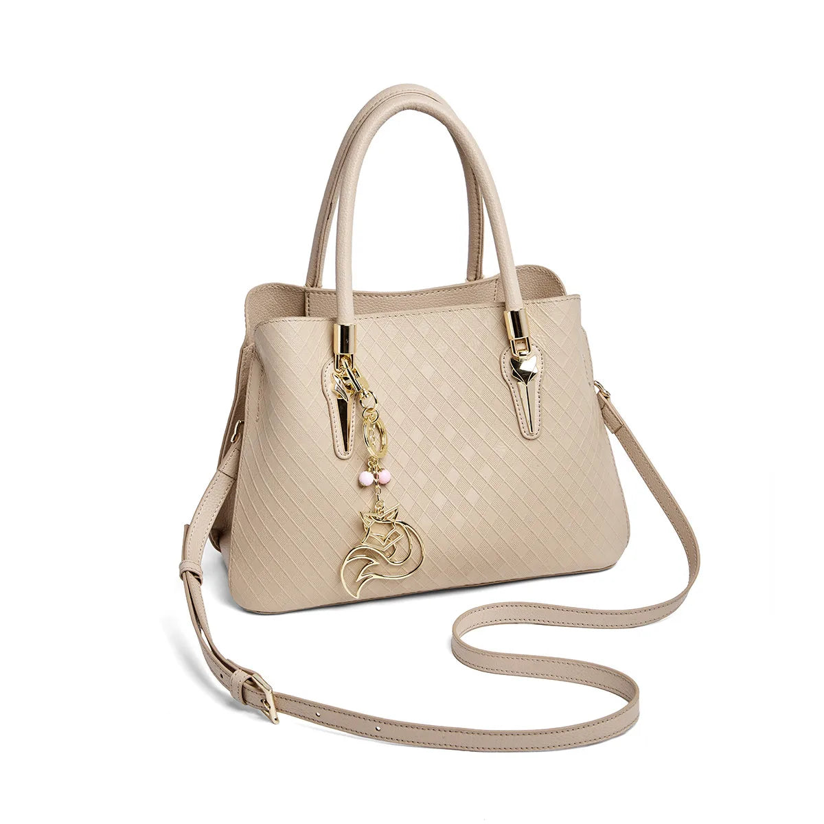 FOXER Women’s Plaid Leather Shoulder Bag