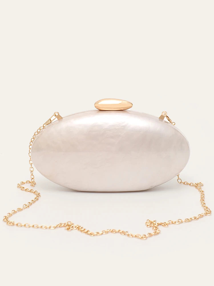 Luxury Acrylic Oval Evening Clutch