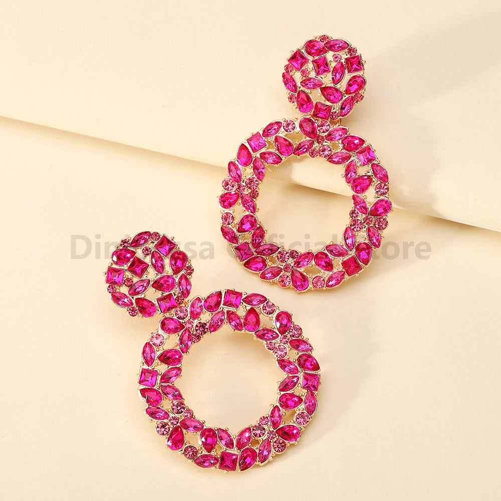 Shiny Rhinestone Female Elegant Fairy Decor Piercing Charm Wedding Party Pendant
